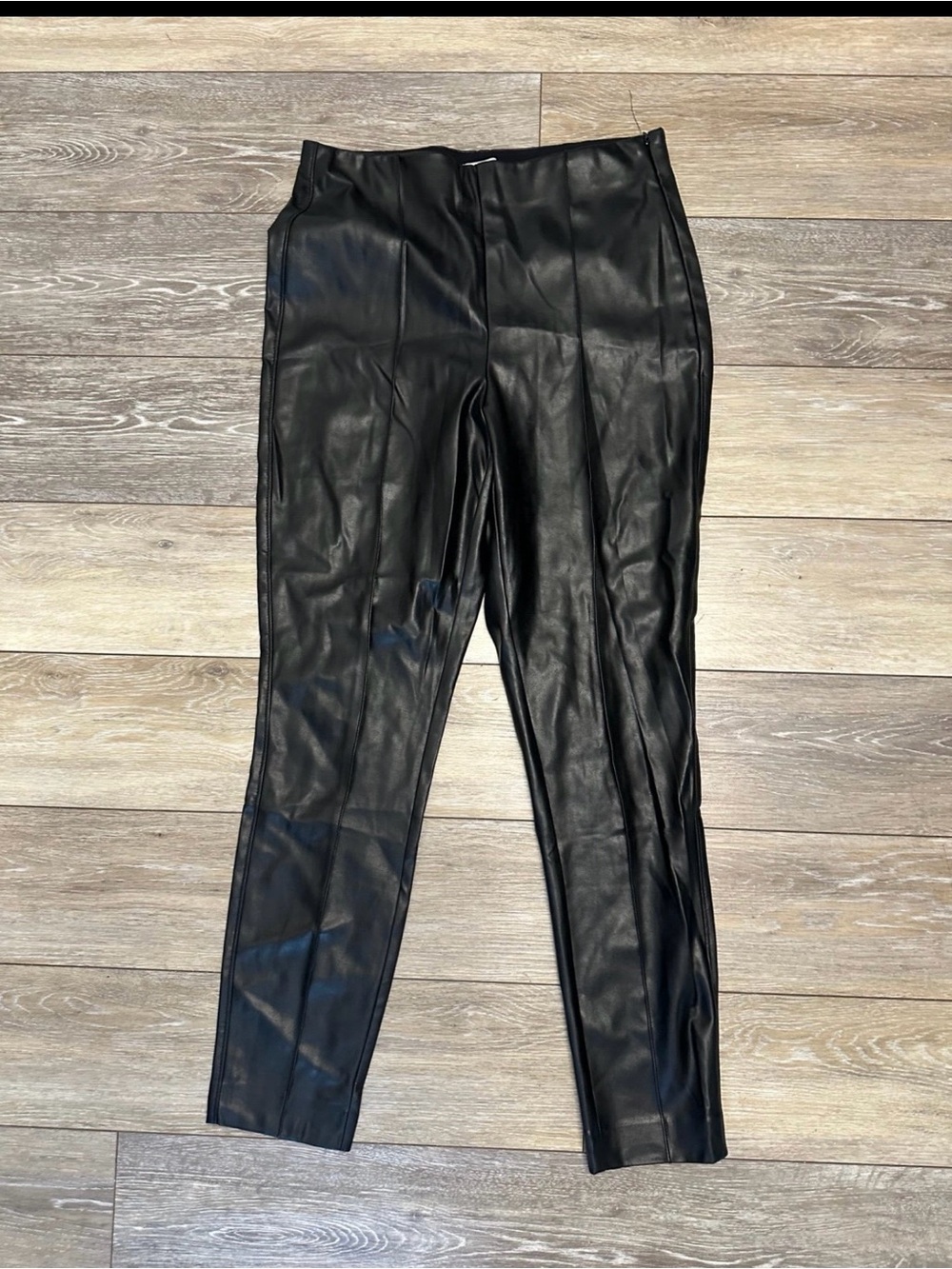 Aritzia Babaton Black High Waisted Faux Leather Pants